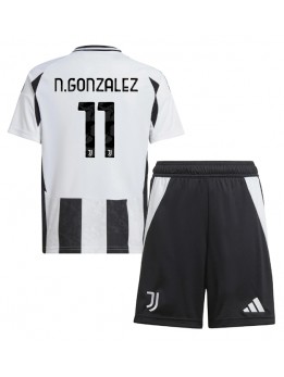 Billige Juventus Nicolas Gonzalez #11 Hjemmedraktsett Barn 2024-25 Kortermet (+ Korte bukser)